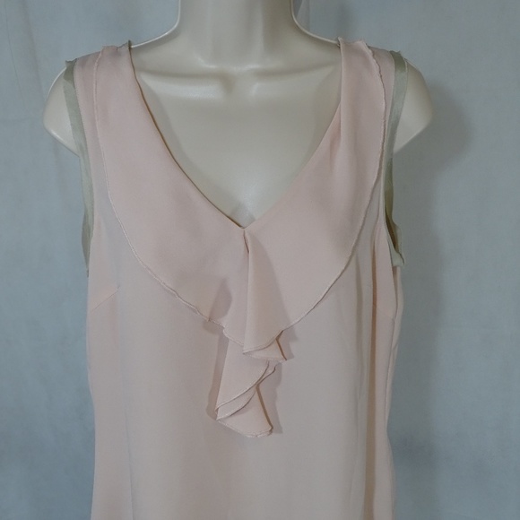 Antonio Melani Ruffle Front Tank Top Shell Size S - Picture 2 of 6